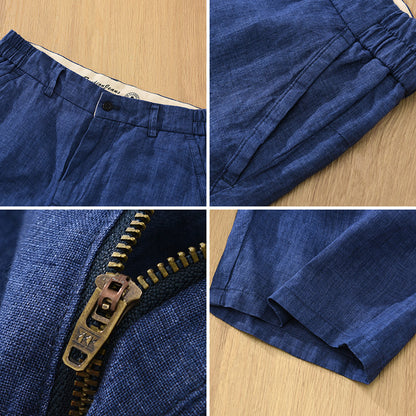Linen Shorts Men's Loose Plus Size