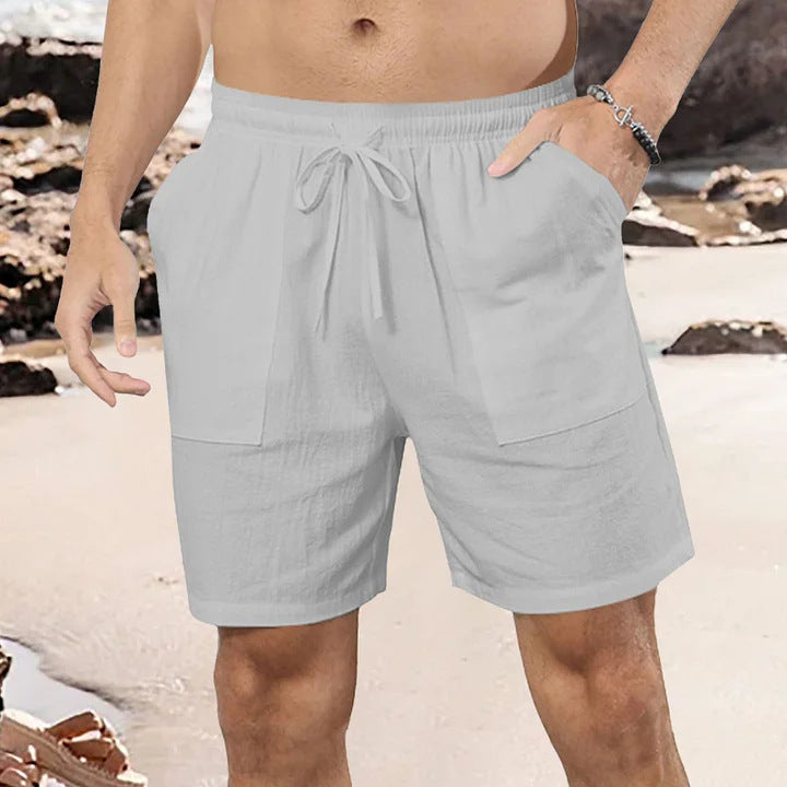 European And American Men's Casual Cotton Linen Shorts