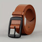 Men's Pin Buckle PU Microfiber Eyelet Belt Fashion Casual Belt