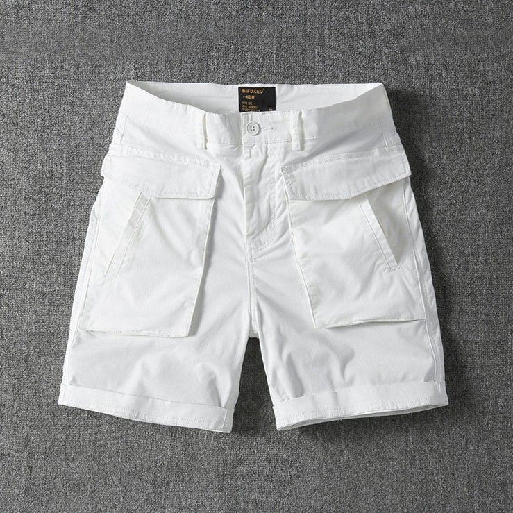 Men's Summer American-style Multi-pocket Stretch Cargo Shorts