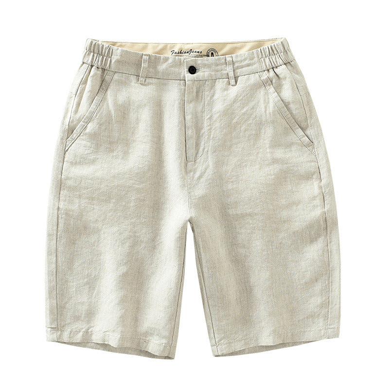 Linen Shorts Men's Loose Plus Size
