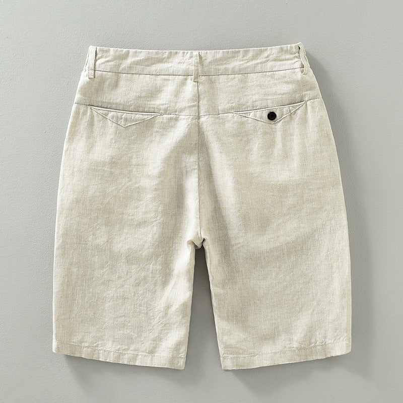 Linen Shorts Men's Loose Plus Size