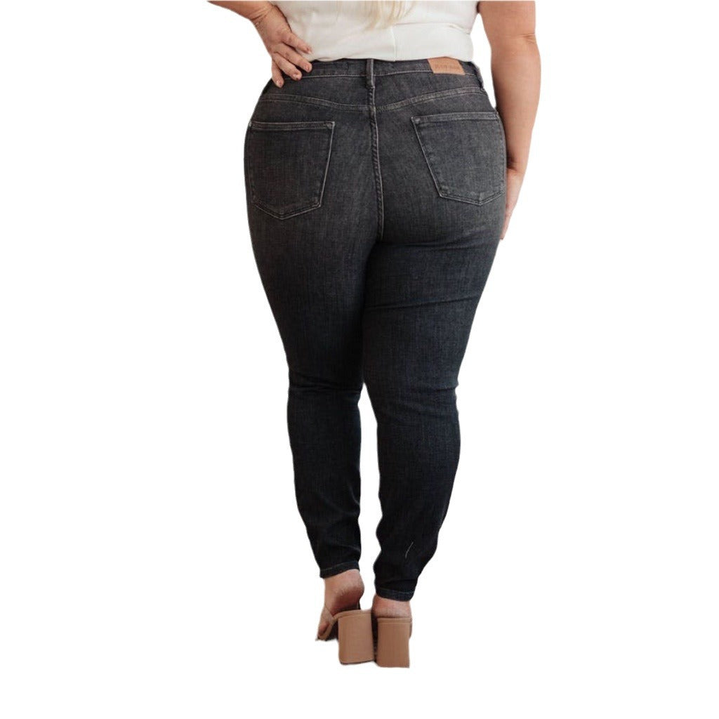 Light Blue High Elasticity Skinny Jeans for Women