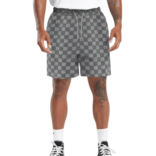 Five-point Checkerboard Plaid Loose Sports And Leisure Shorts