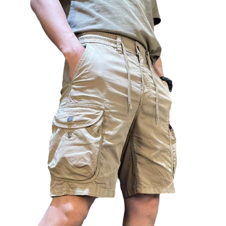 Loose Straight Multi-pocket Casual Overalls Pants