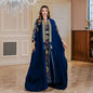 Embroidered Robe Abaya Light Luxury Evening Gown Two-piece Set