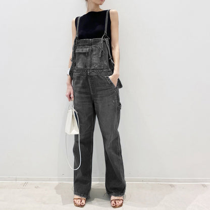 High Waist Casual Suspender Pants for Women – Japanese & Korean Style