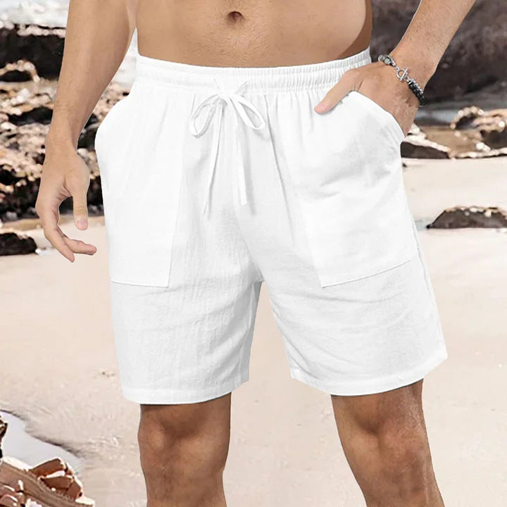 European And American Men's Casual Cotton Linen Shorts