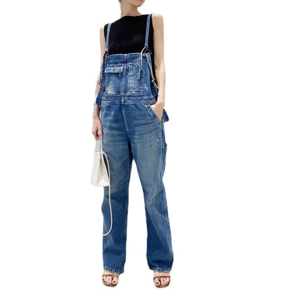 High Waist Casual Suspender Pants for Women – Japanese & Korean Style