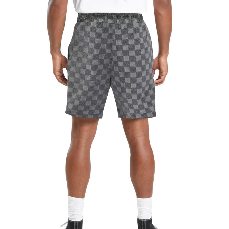 Five-point Checkerboard Plaid Loose Sports And Leisure Shorts
