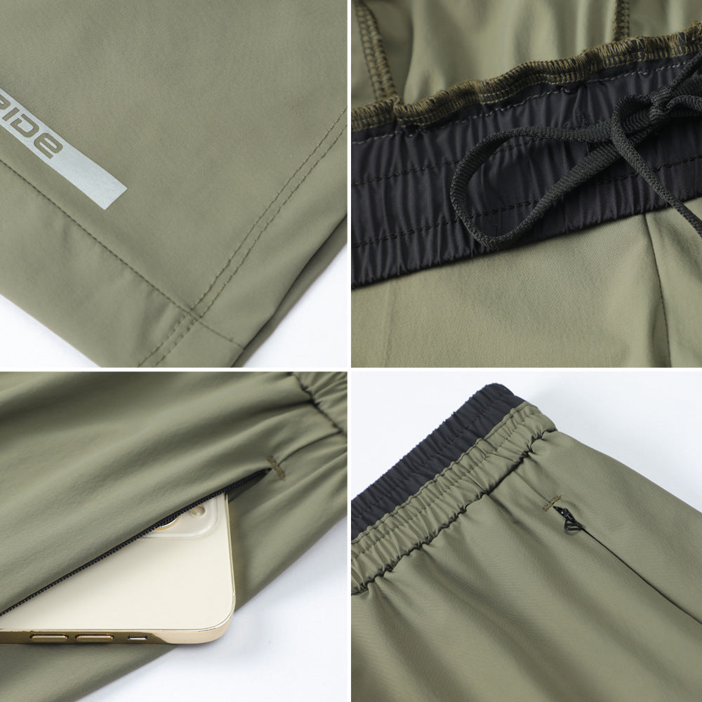 Men's Breathable Quick-drying Loose Running Workout Cropped Pants