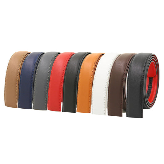 Men's Automatic Belt Body 3 5cm Genuine Leather Belt Without Buckle