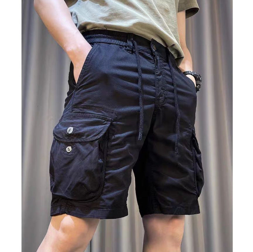Loose Straight Multi-pocket Casual Overalls Pants