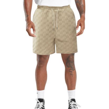 Five-point Checkerboard Plaid Loose Sports And Leisure Shorts