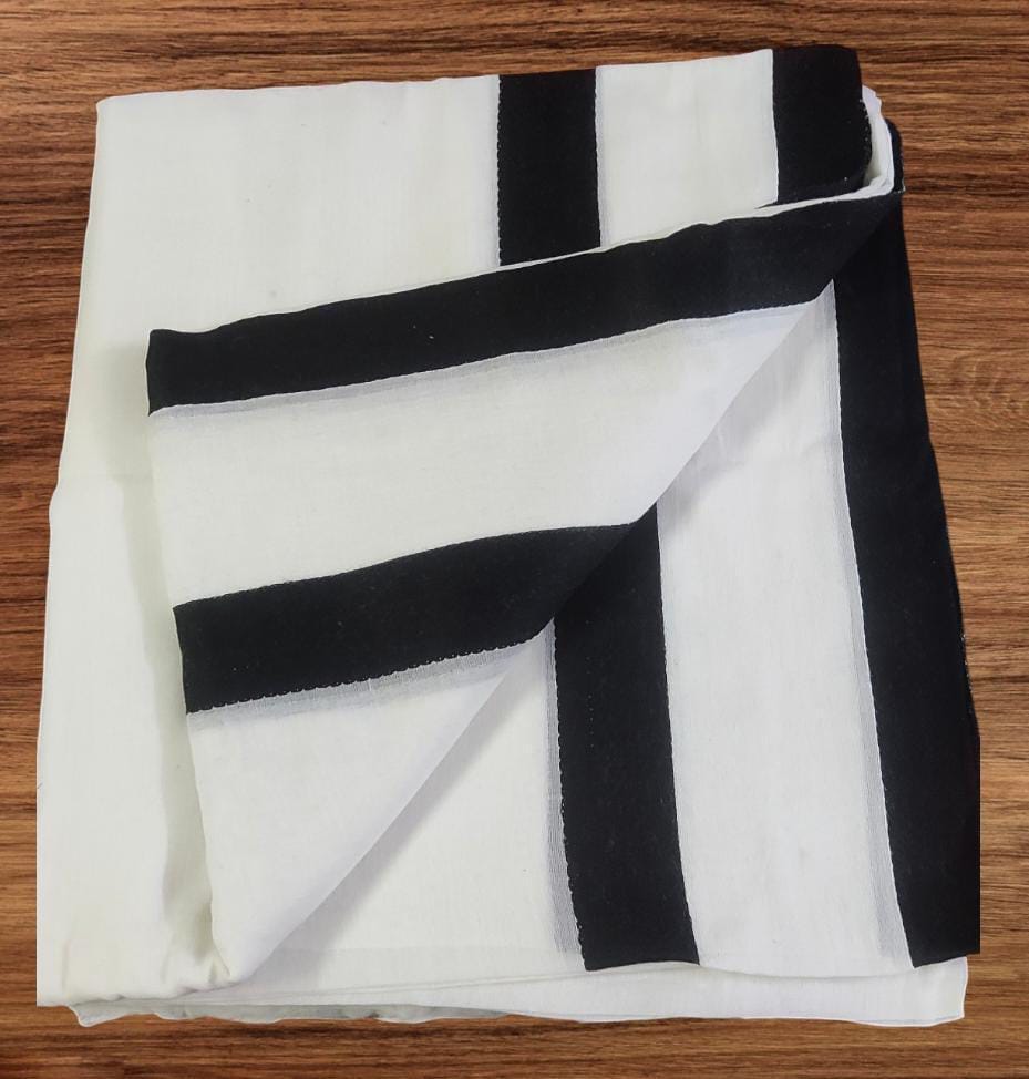 Exclusive Collection – Pure Mulmul Cotton Saree with Original Velvet Skirt Border