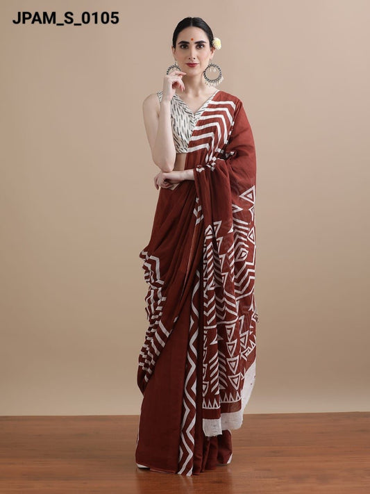 Cotton Saree With Blouse