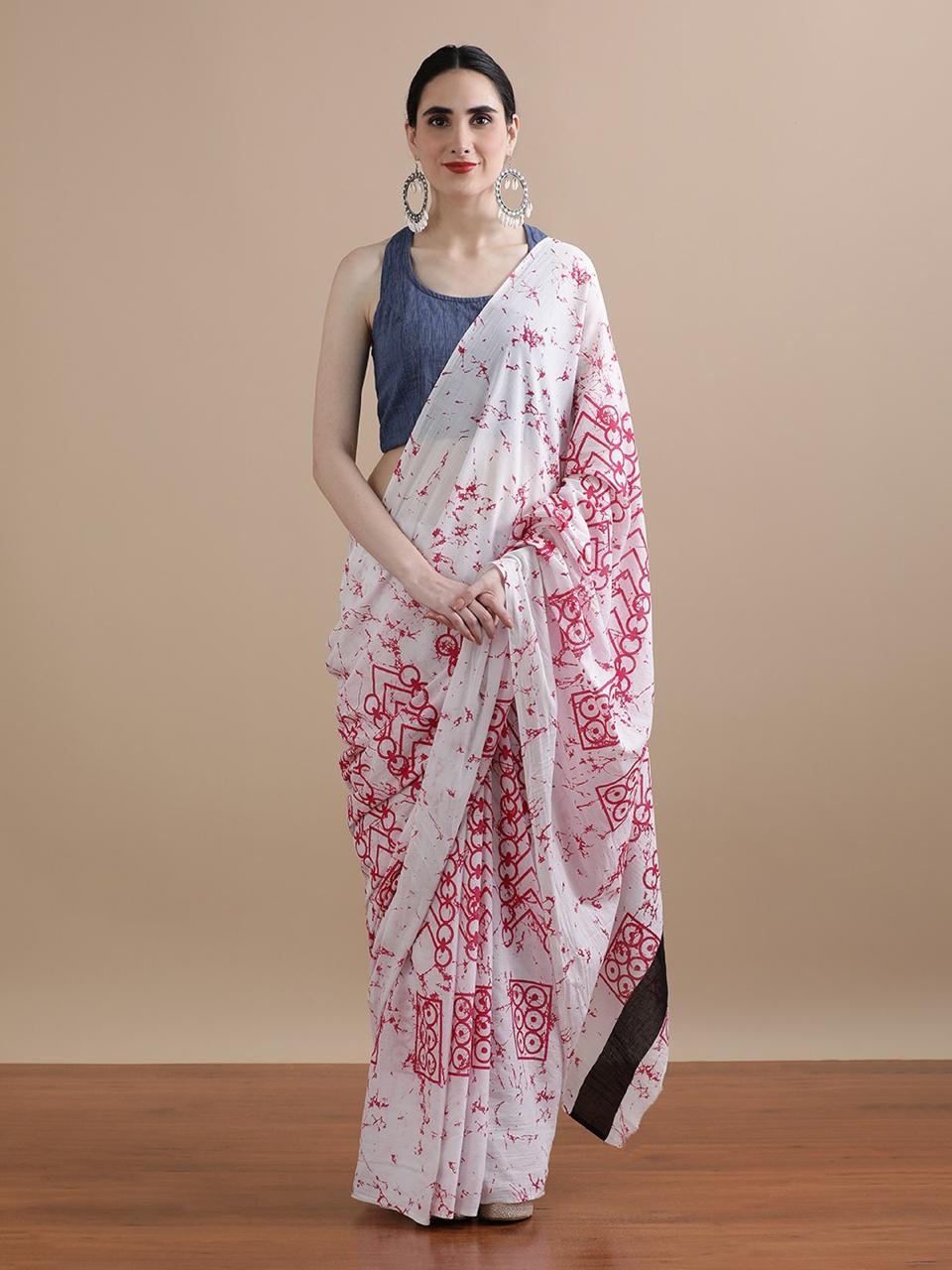 Cotton Saree With Blouse