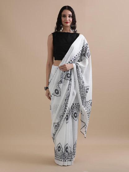 Cotton Saree With Blouse