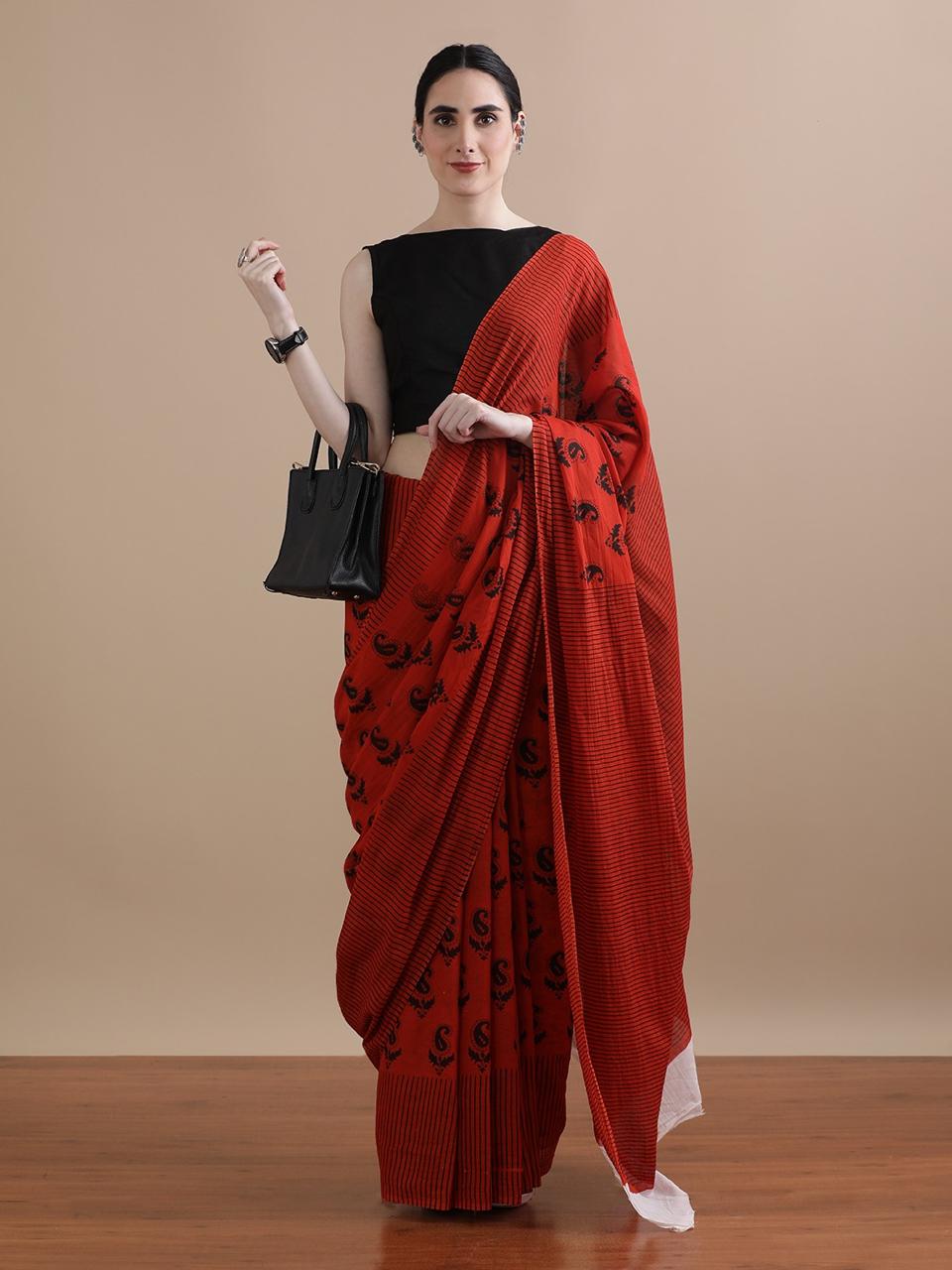 Cotton Saree With Blouse
