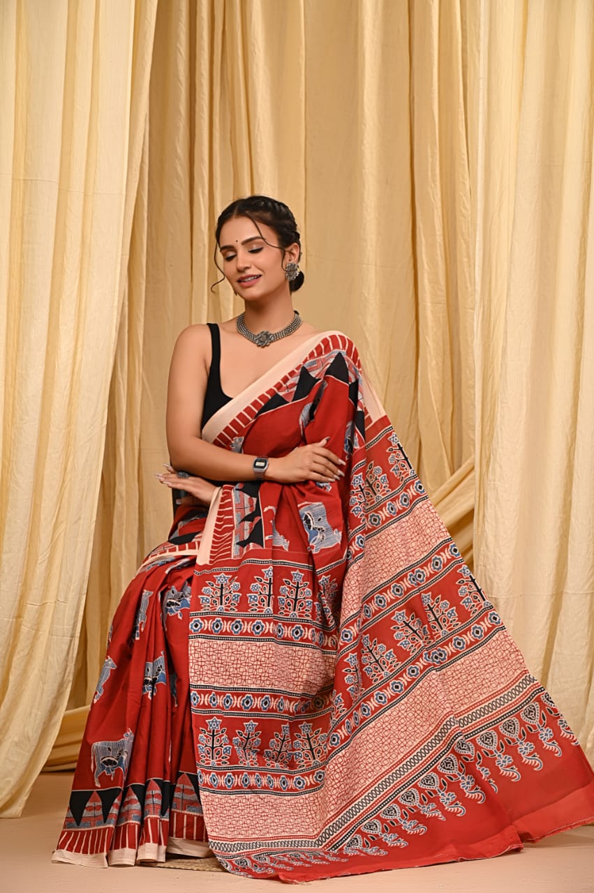 Cotton Mul Sarees – Indigo Special