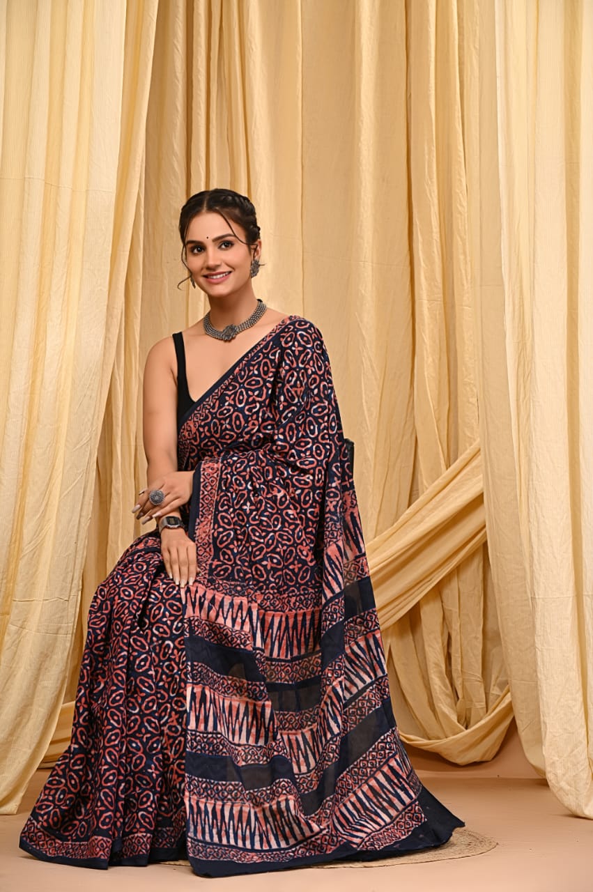 Cotton Mul Sarees – Indigo Special