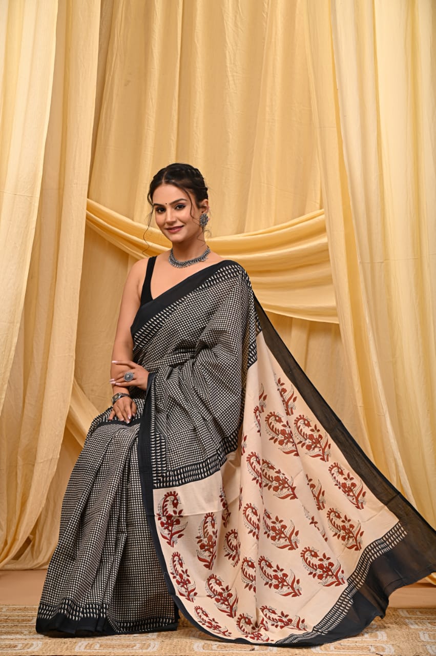 Cotton Mul Sarees – Indigo Special