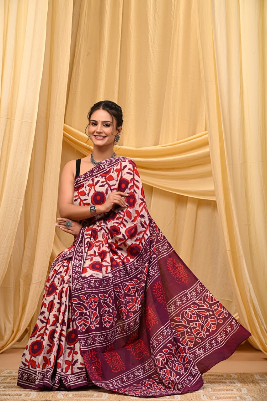 Cotton Mul Sarees – Indigo Special