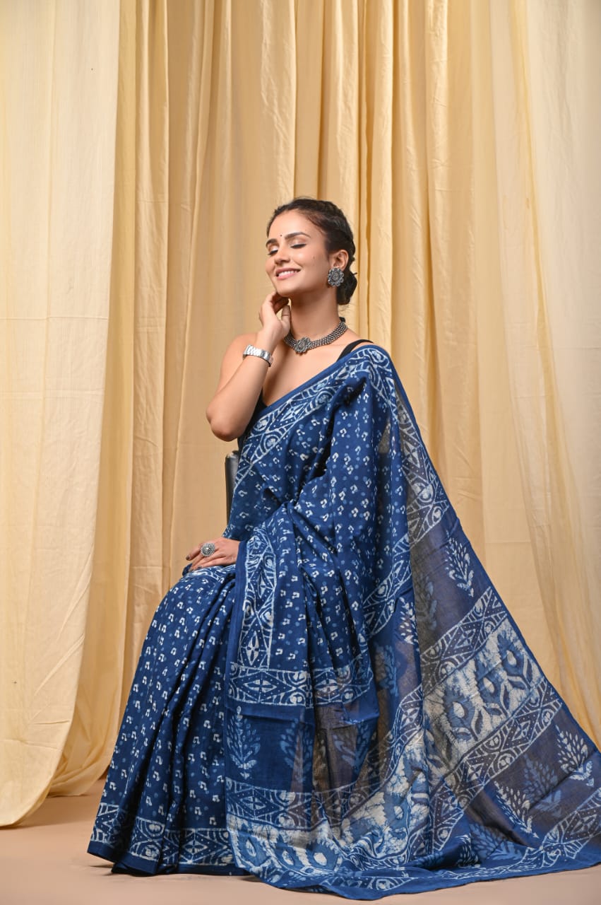 Cotton Mul Sarees – Indigo Special