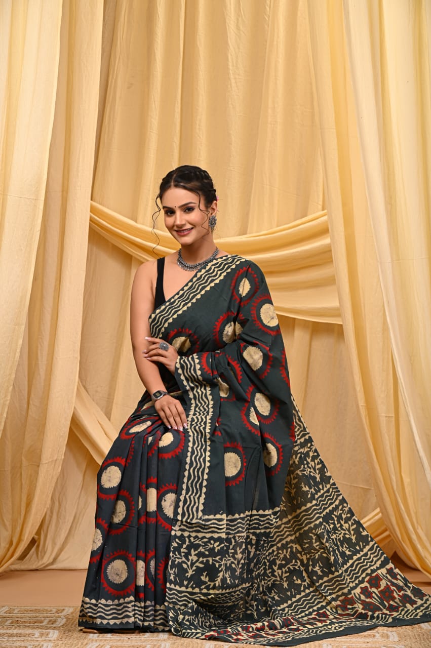 Cotton Mul Sarees – Indigo Special