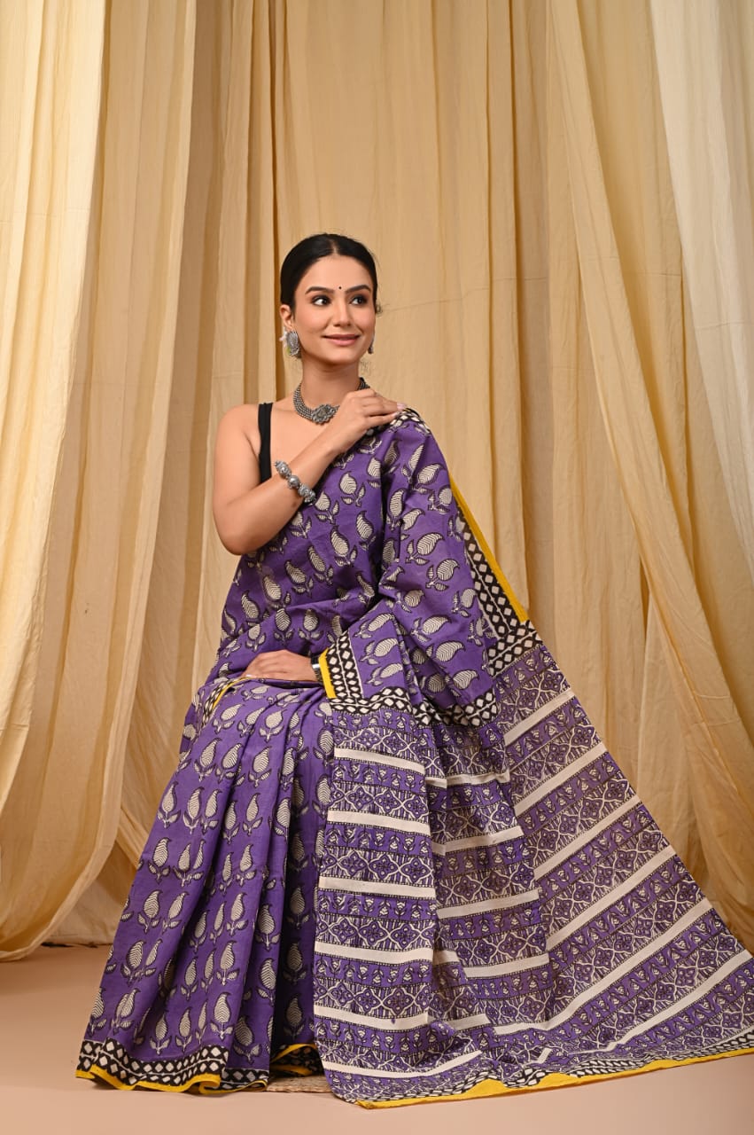Cotton Mul Sarees – Indigo Special