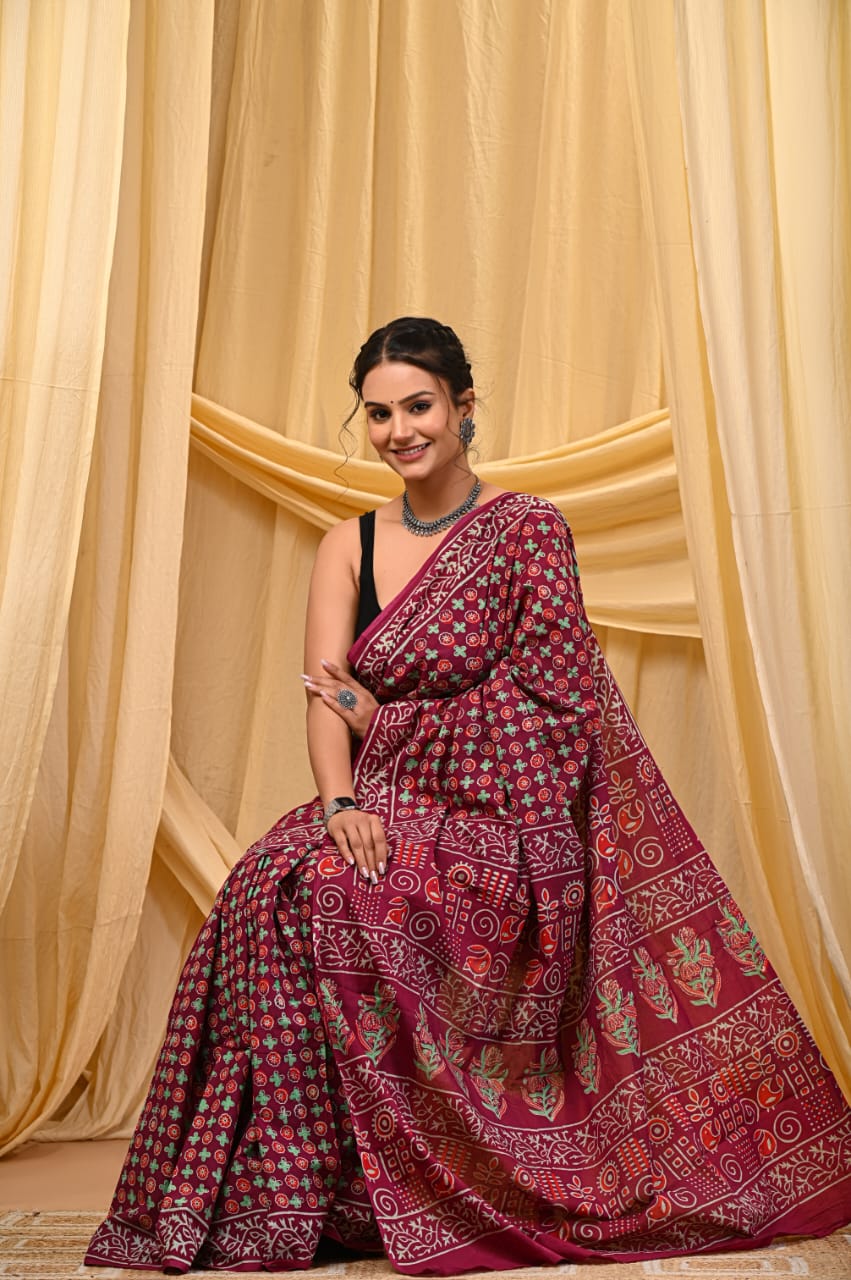 Cotton Mul Sarees – Indigo Special