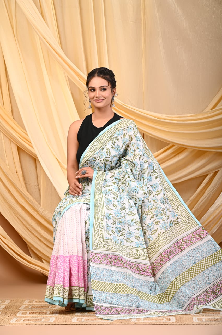 Cotton Mul Sarees – Indigo Special