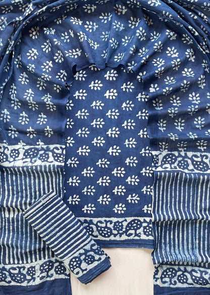 Hand Block Printed Cotton Suit Set (3-Piece)