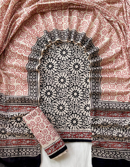 Hand Block Printed Cotton Suit Set (3-Piece)