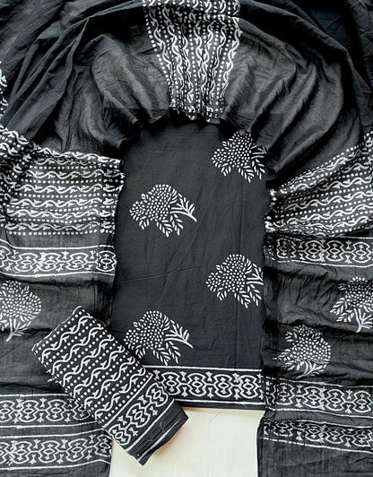 Hand Block Printed Cotton Suit Set (3-Piece)