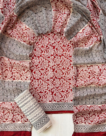 Hand Block Printed Cotton Suit Set (3-Piece)