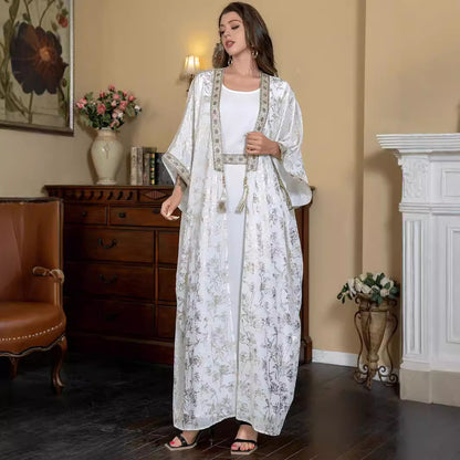 Women's One-piece Dress Bronzing Robe Abaya