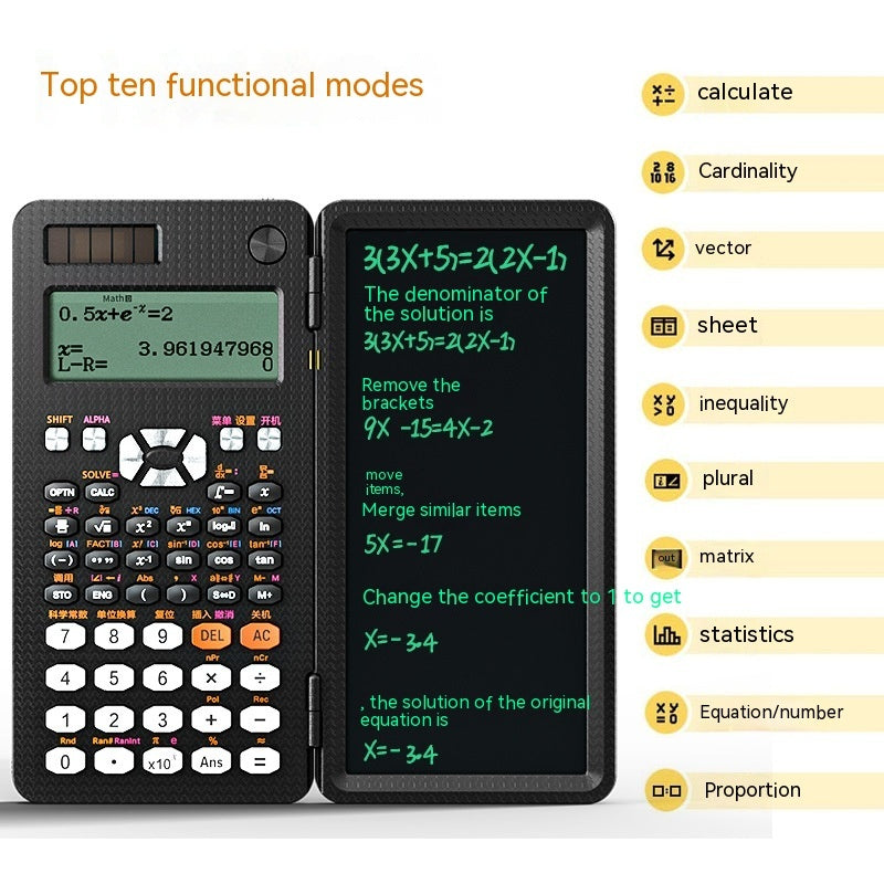 Scientific Calculator with LCD Notepad for Efficient Calculation and Note Taking