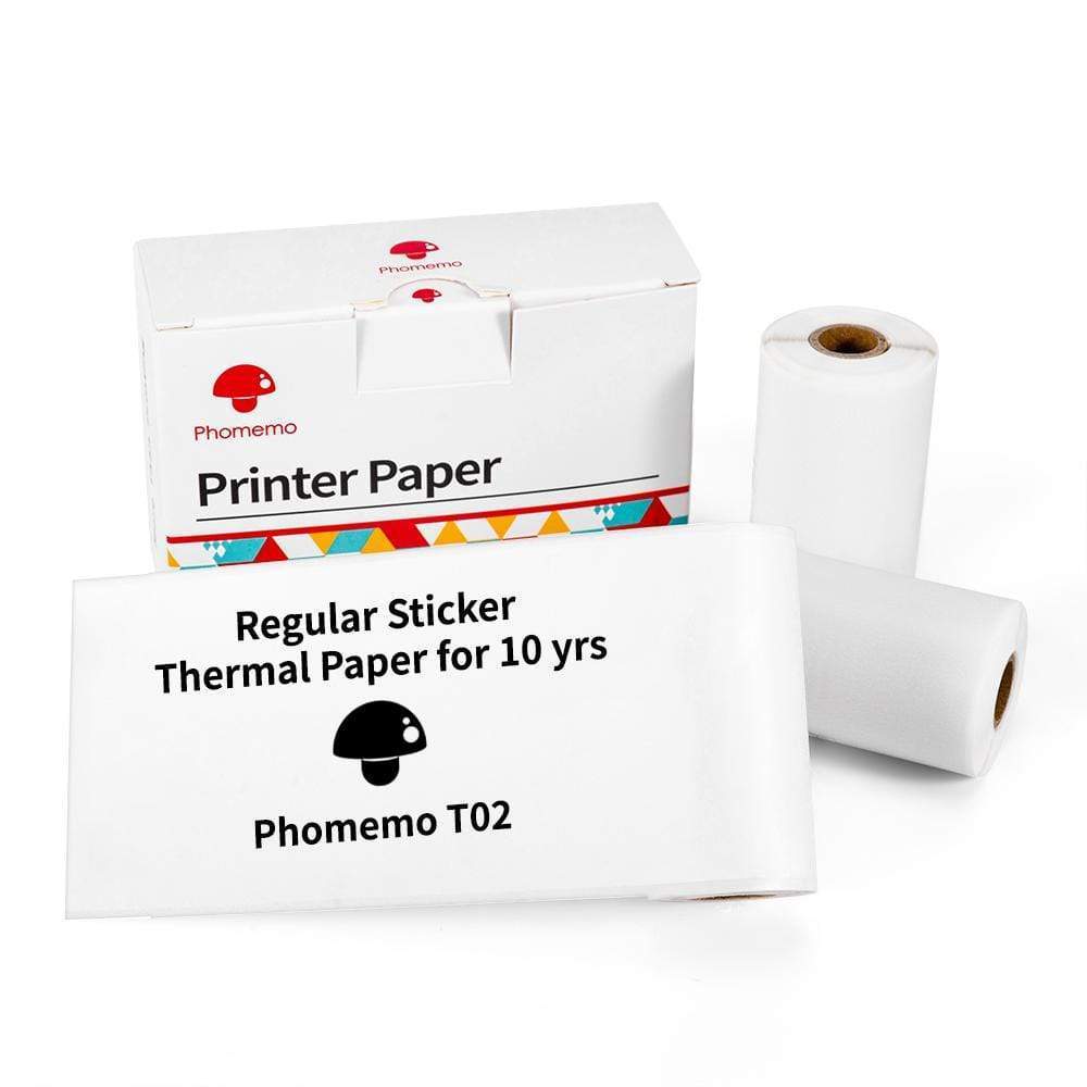 Phomemo T02 Mini Pocket Thermal Printer – Inkless Bluetooth Label Printer, Supports 10 Languages, 1000mAh Battery