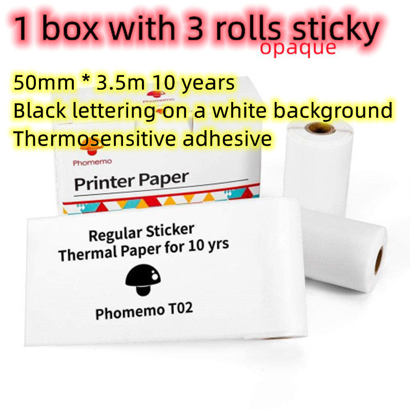 Phomemo T02 Mini Pocket Thermal Printer – Inkless Bluetooth Label Printer, Supports 10 Languages, 1000mAh Battery