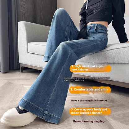 High-Waist Bootcut Jeans