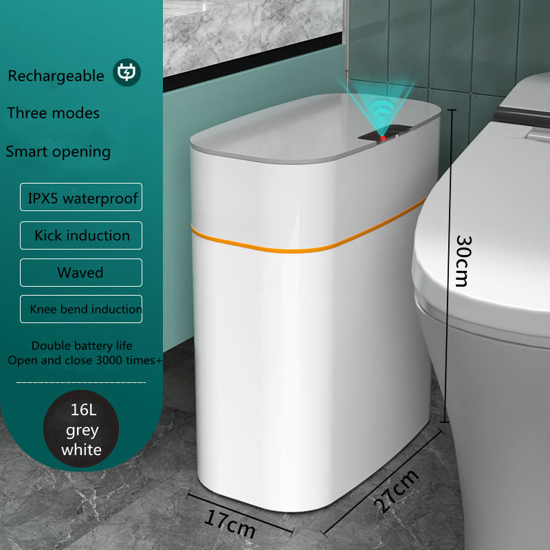 Smart Automatic Sensor Trash Can – Waterproof, UV Sterilization, Deodorization, Insect & Leakage Prevention, 13L & 16L