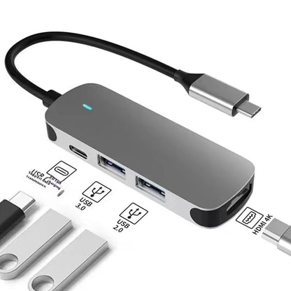Multi-Function USB-C Splitter Hub – Compact & Efficient