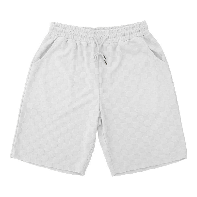 Five-point Checkerboard Plaid Loose Sports And Leisure Shorts