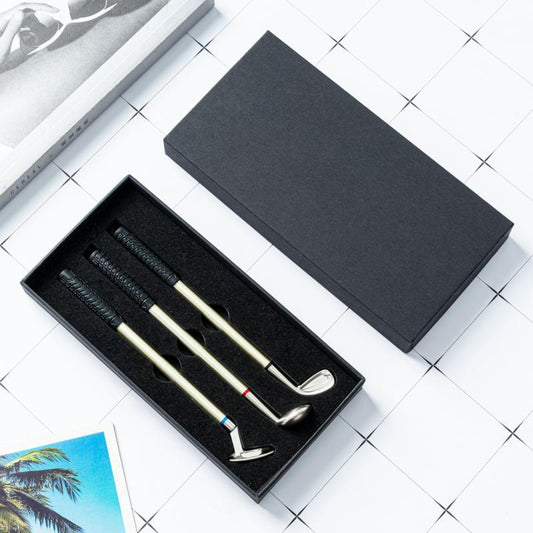 Metal Suit Ballpoint Pen Golf Style with 0.7mm Bullet Tip – 3 Pack