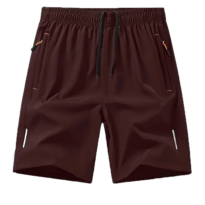 European Size Summer Ice Silk Quick-drying Fifth Pants Men's Sports Basketball Shorts Loose Training Shorts