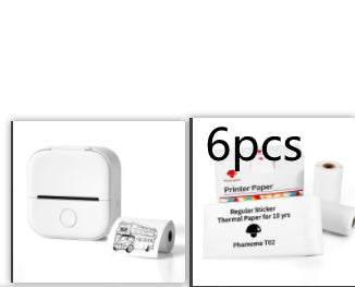 Phomemo T02 Mini Pocket Thermal Printer – Inkless Bluetooth Label Printer, Supports 10 Languages, 1000mAh Battery