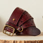 Men's Genuine Leather Pure Cowhide Retro Youth All-matching Jeans Belt