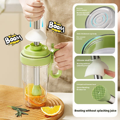 Plastic Shaker Cup with Ice Hammer and Small Ice Tray
