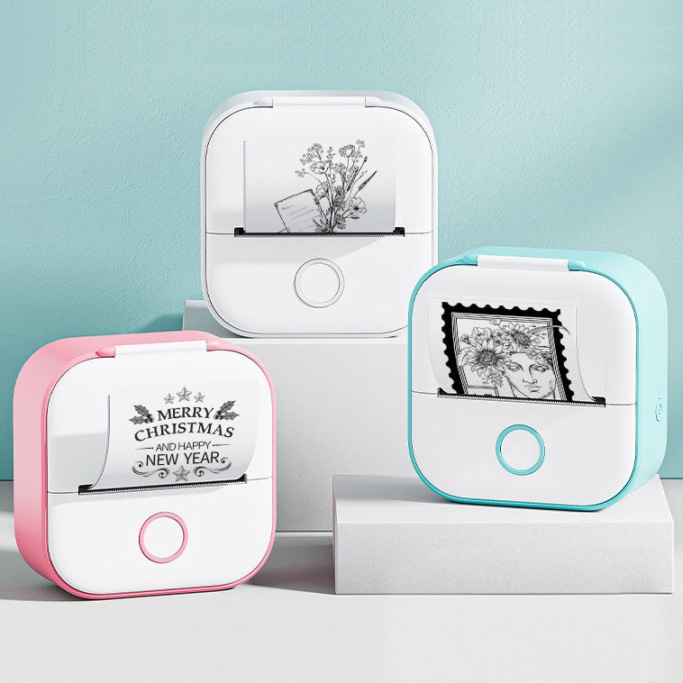Phomemo T02 Mini Pocket Thermal Printer – Inkless Bluetooth Label Printer, Supports 10 Languages, 1000mAh Battery
